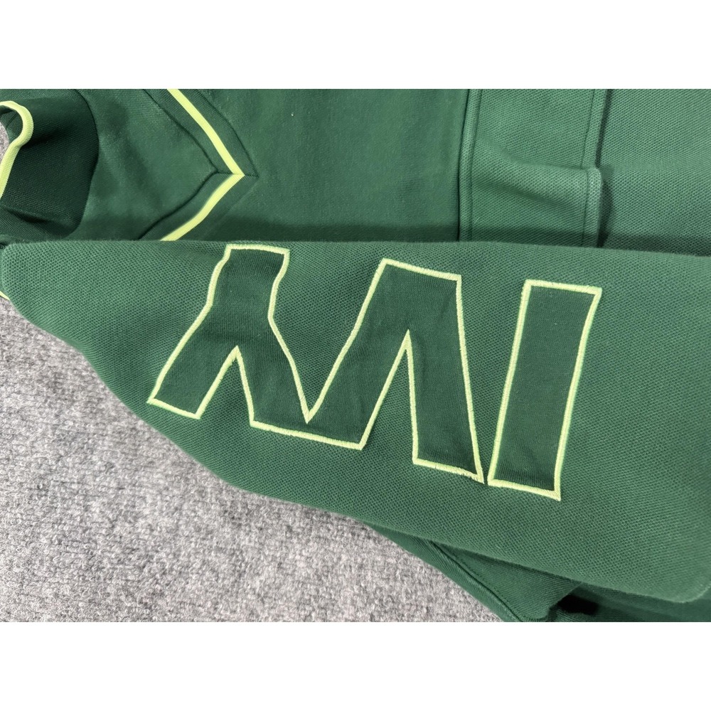 Adidas Ivy Park Sweatshirt Womens Small Green Raglan Crewneck Logo Sleeve Fleece - Picture 7 of 12